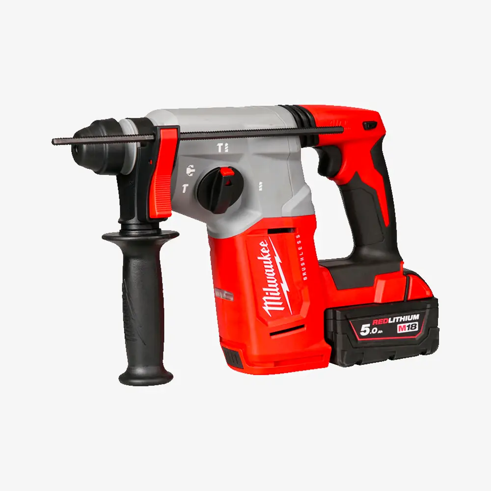 Перфоратор SDS-PLUS акумуляторний MILWAUKEE, M18 BLH-502X, 2,3Дж (+зар.пр., 2акум.Х5Аг,HDкейс) 
