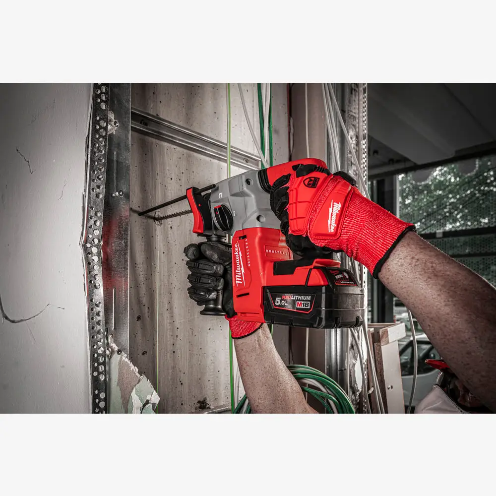 Перфоратор SDS-PLUS акумуляторний MILWAUKEE, M18 BLH-502X, 2,3Дж (+зар.пр., 2акум.Х5Аг,HDкейс) 