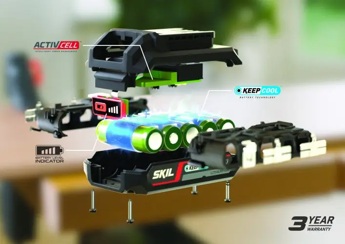 Акумулятор 2,5 Ah із зарядним пристроєм 2,4 А SKIL BR1E3102AA+CR1E3122AA 2,5 Ah/2,4 А 11072600501 (BC1E3110AA) 