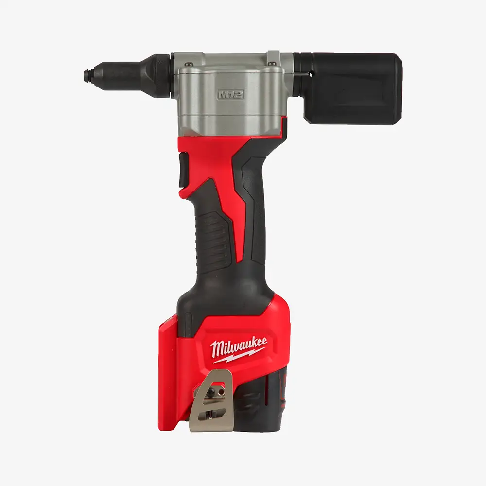 Заклепочник акумуляторний MILWAUKEE M12 BPRT-201X, Ø закл. 2,4-4,8мм, (+ заряд.пристрій, 1 акум.Х 2Аг, HD кейс) 