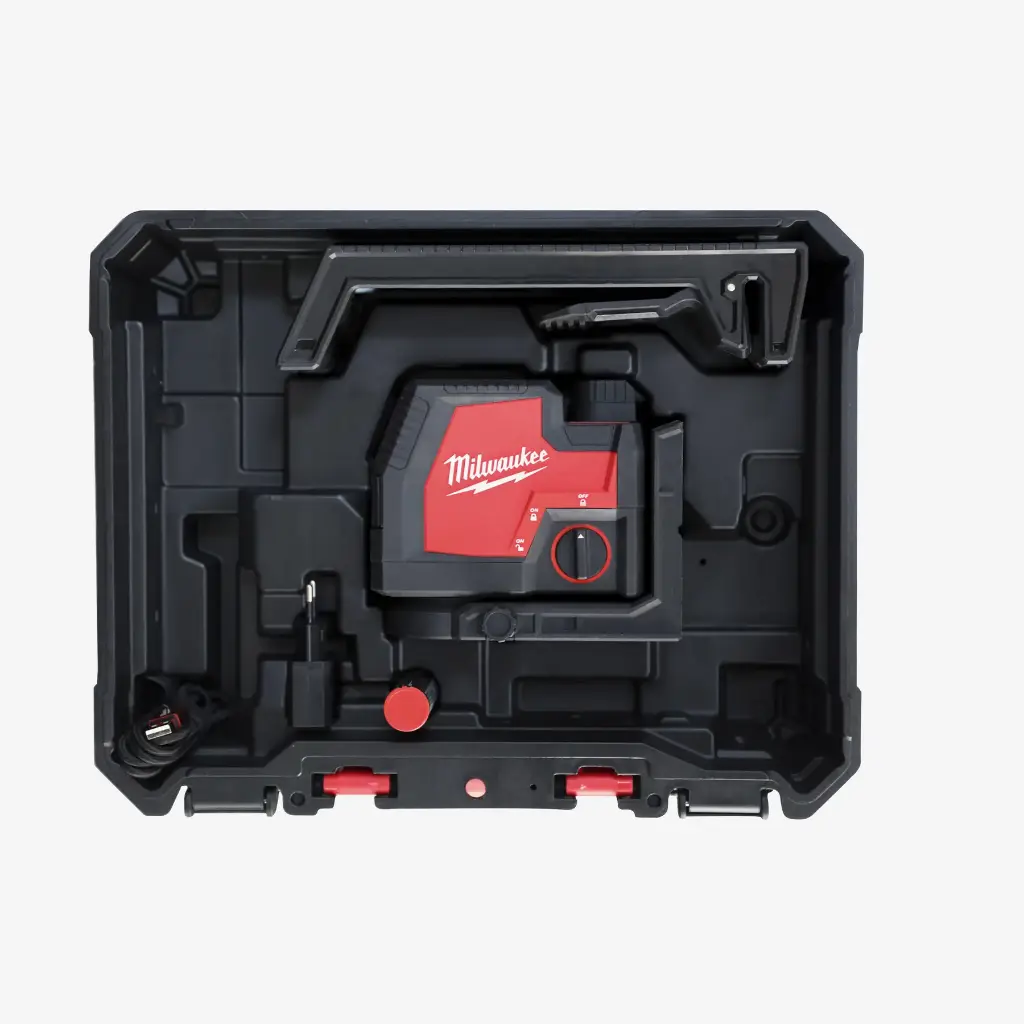 Нівелір лазерний лінійний акумуляторний MILWAUKEE, L4 CLL-301C (+micro-USB,1 акум.Х3Аг, кейс) 