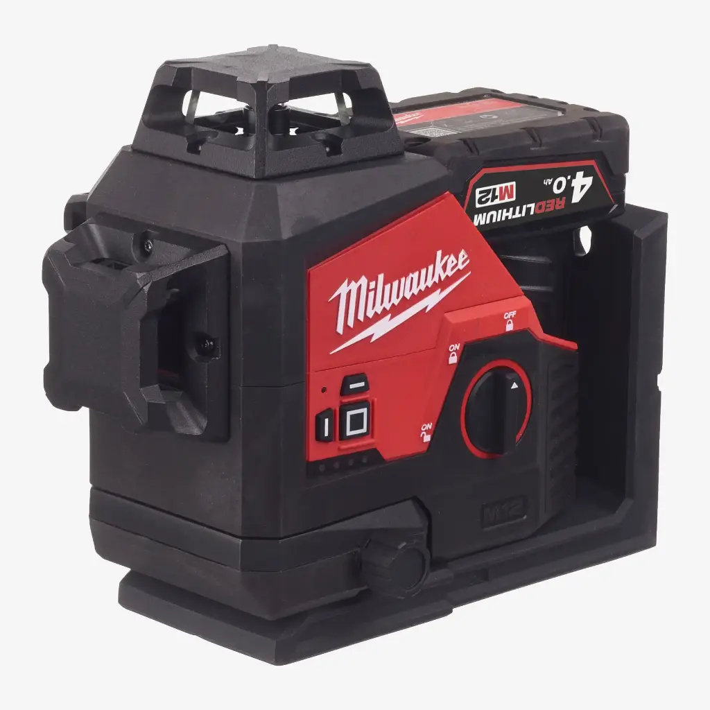 Нівелір лазерний 3D акумуляторний MILWAUKEE, M12 3PL-401C (+зарядний пристрій, 1 акум.Х4Аг, кейс) 