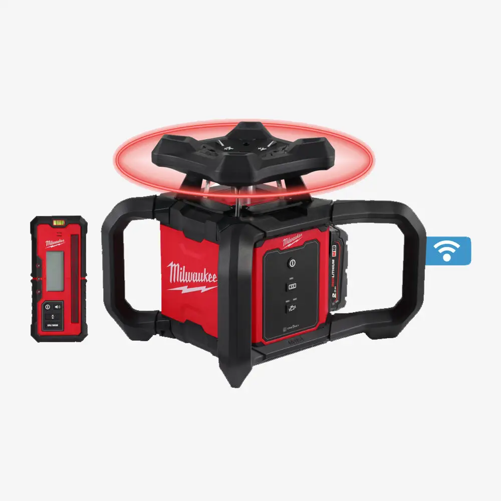 Нівелір ротаційний лазерний акумуляторний MILWAUKEE, M18 RLOH600-201C (+лазерний приймач, зарядний пристрій,1 акум.Х2Аг, кейс) 