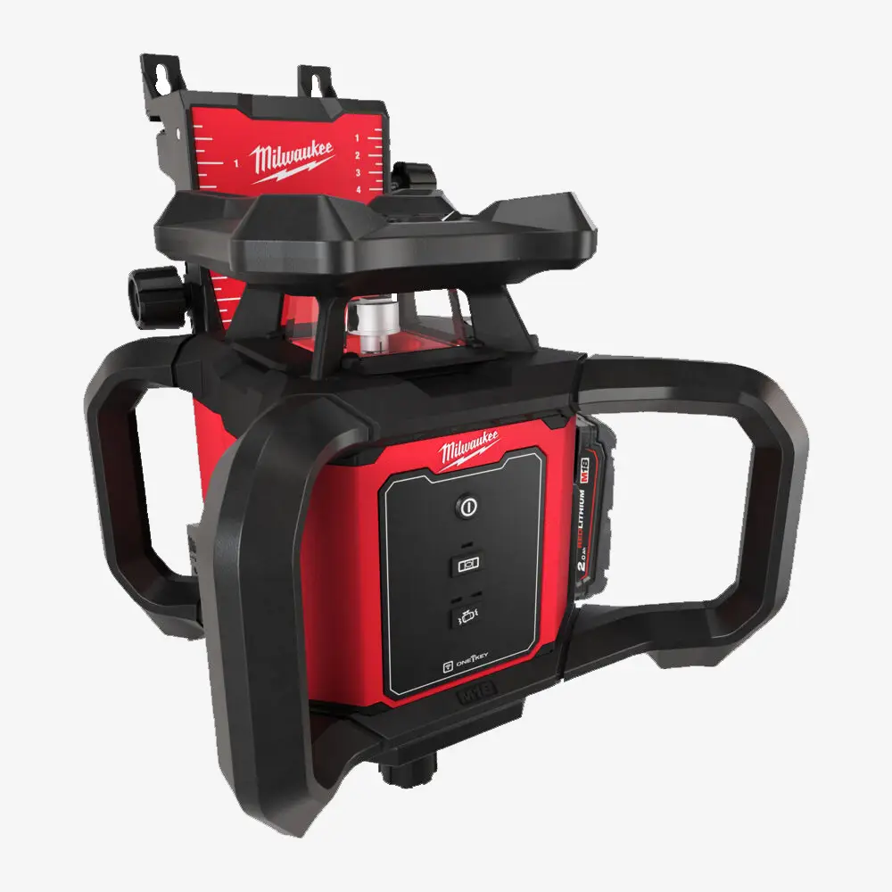 Нівелір ротаційний лазерний акумуляторний MILWAUKEE, M18 RLOH600-201C (+лазерний приймач, зарядний пристрій,1 акум.Х2Аг, кейс) 