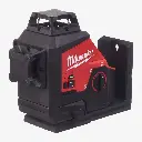 Нівелір лазерний 3D акумуляторний MILWAUKEE, M12 3PLKIT-401P (+зарядний пристрій, 1 акум.Х4Аг, кейс PACKOUT) 