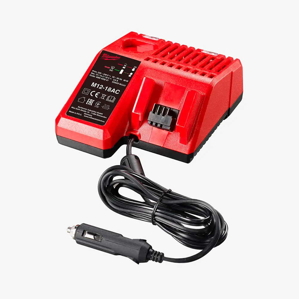 [4932459205] Зарядний пристрій MILWAUKEE, M12-18 АC 12В (автомобільний) 